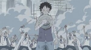 Luffy envia el mensaje a su tripulación