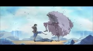 Luffy protege a Law de Doflamingo