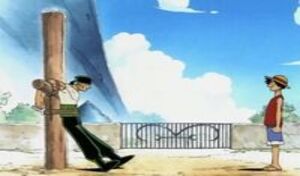 Luffy encuentra a Zoro por primera vez