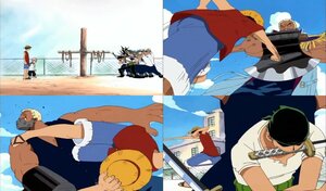 Luffy y Zoro derrotan a Morgan