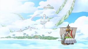 Llegando a la isla del cielo