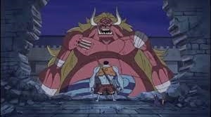 Blue Luffy vs. el demonio Oars