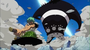 Zoro ataca a Kuma